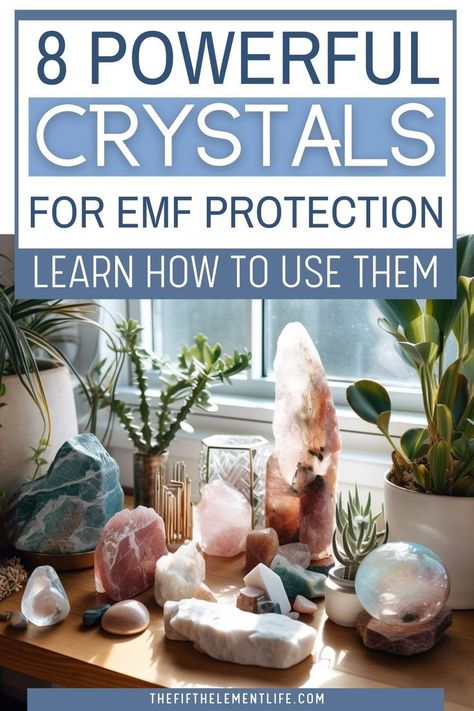 Crystals For EMF Protection Protective Crystals, Powerful Crystals, Aura Cleansing, About Crystals, Emf Protection, Protection Crystals, Crystal Therapy, Crystal Healing Stones, Power Crystals