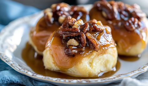 Hawaiian Rolls Sticky Buns - Remodr Hawaiin Bread, Sweet Hawaiian Rolls, Sticky Buns Recipe, Fluffy Rolls, Hawaiian Buns, Sticky Rolls, Brunch Dessert, Sticky Buns Recipes, Pecan Sticky Buns