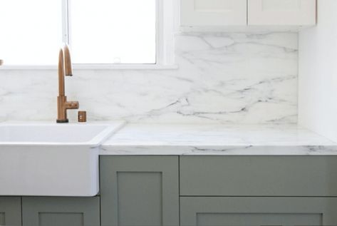 What's the Difference Between Calacatta, Carrara, and Statuary Marble? A Remodeling 101 Guide Interior Door Makeover, Ikea Variera, Ikea Upgrades, Carrara Marble Kitchen, Farrow And Ball Kitchen, Kitchen Cabinets Color Combination, Best Kitchen Lighting, Ikea Kitchen Remodel, Ikea Duktig