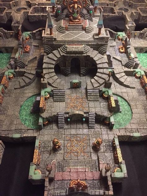 Dungeons And Dragons Terrain, Dnd Diorama, Dungeons And Dragons Diy, Dungeon Terrain, Dnd Room, Dnd Table, Dwarven Forge, Rpg Table, Dnd Diy