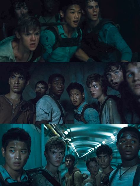 The Maze Runner  (2014)   Sci-fi/Action • Movie • 1h 53m  #mazerunner #movie #trilogy #scifi #action #mystery #adventure #thriller #recommendation #thomas #teresa #minho #newt #alby #gally #book #adaptation Gally Maze Runner, Ivy Trio, Film Shot, Maze Runner Trilogy, The Maze Runner, Shot List, Fav Movies, Action Movie, Newt