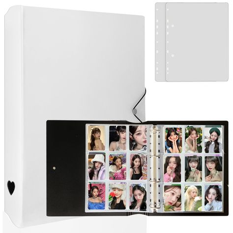 PRICES MAY VARY. Keep your photocard collection organized and secure with the CeyiJun Minimalist Photocard Binder. This A4-sized binder comes with 20 high-quality inner refills, each containing 18 pockets, giving you a total of 360 pockets to store your photocard collection. The binder is made from durable materials that will keep your collection safe from damage, and the acid-free pages will help to prevent your cards from fading or discoloring over time. The minimalist design of the binder is Kpop Minimalist, Photocard Collection, Photocard Binder, Divider Tabs, Pop Collection, Ceiling Fan In Kitchen, White Photo, D Ring, Photo Cards