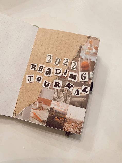 2023 Reading Journal Cover Page, Creative Reading Journal Ideas, Book Review Cover Page, Bujo Book Journal, Reading Journal 2023 Cover, Aesthetic Journal Inspiration, Book Review Cover Page Design, Aesthetic Book Journal Ideas, Book Review Aesthetic Journal