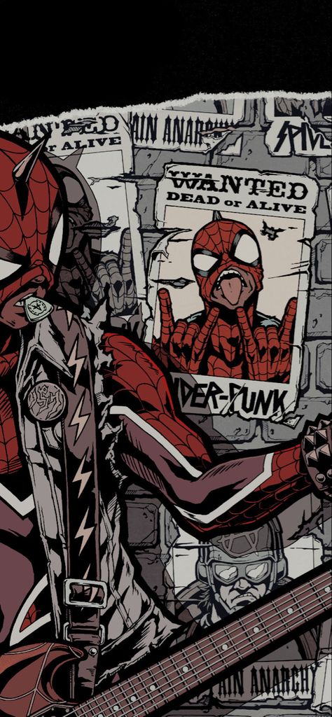 Deadpool Y Spiderman, All Spiderman, Punk Wallpaper, Spider Punk, Spiderman Drawing, Deadpool And Spiderman, Spiderman Art Sketch, Spiderman Artwork, Spiderman Pictures