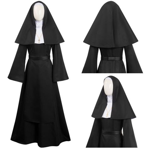 Nun Dress Outfit, Nun Outfit Aesthetic, Nun Outfit Design, The Nun Costume, Mascarade Ball Outfit, Nun Clothes, Nun Veil, Nun Design, The Nun 2