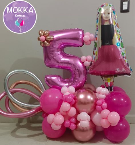 Barbie Balloon Bouquet, Balloons Bouquet, Balloons Decorations, Barbie Birthday Party, Barbie Theme, Barbie Birthday, Diy Fireplace, Decorations Party, Balloon Decorations Party