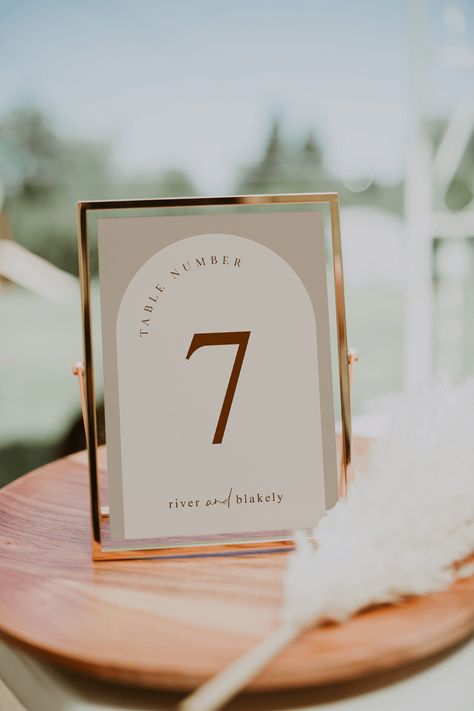 Burnt Orange Wedding Table, Orange Wedding Table, Wedding Burnt Orange, Table Numbers For Wedding, Terracotta Table, Burnt Orange Wedding, Minimal Table, Numbers Template, Boho Arch