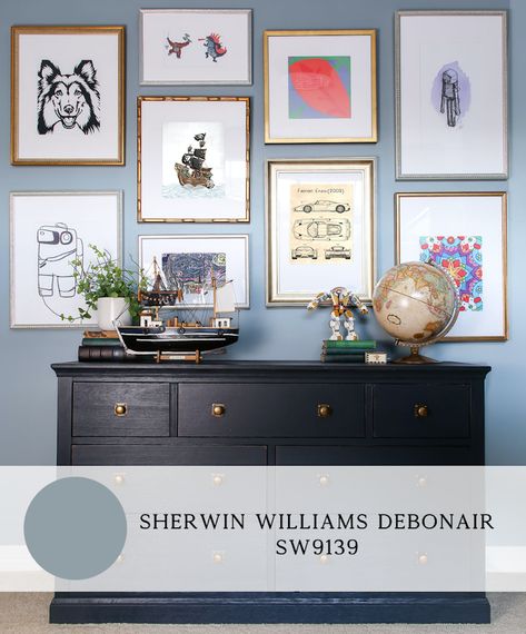 My Favorite Blue Paint Colors Warm Light Blue Paint Colors, Denim Blue Paint Color, Sherwin Williams Debonair, Warm Blue Paint Colors, Favorite Blue Paint Colors, Benjamin Moore Paint Colors Blue, Denim Blue Paint, French Blue Paint, Best Blue Paint Colors