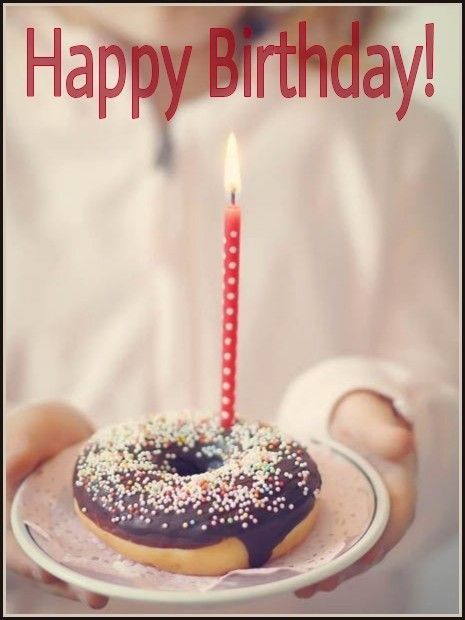 Happy Birthday donut Birthday Morning, Bday Wishes, Bolo Fit, Birthday Donuts, Birthday Breakfast, Birthday Photography, Sweet Moments, Happy Bday, Dessert Pictures