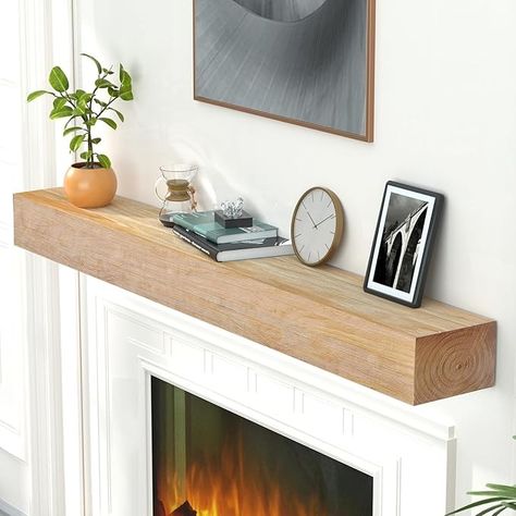 Amazon.com: ROOMTEC Fireplace Mantel,72" Wood Floating Fireplace Shelves,Wall Mounted Wooden Display Shelving,Handcrafted Wood Brack,Natural Mantels Over Fireplace | 72" x 8" x 6"-Aged Oak : Home & Kitchen Wood Mantel Shelf, Organizing Essentials, Floating Fireplace, Rustic Wood Floating Shelves, Floating Mantel, Fireplace Shelves, Wood Fireplace Mantel, Display Shelving, Shelves Wall