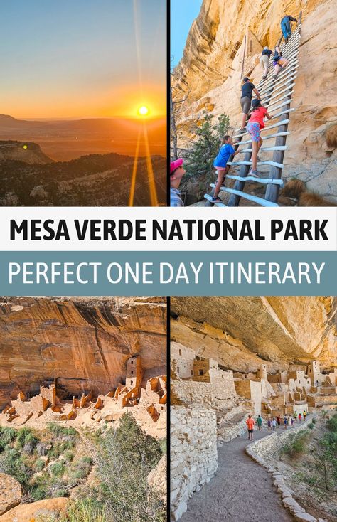 One Day Itinerary for Mesa Verde National Park [Kid-Friendly] Balcony House, Colorado National Parks, Nature Destinations, Mesa Verde National Park, Colorado Vacation, Hiking Destinations, Vegas Trip, Las Vegas Trip, Colorado Travel