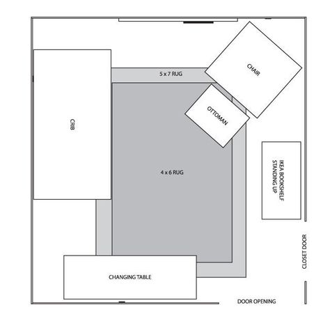 How To Set Up A Nursery In A Small Room, Crib Rug Placement, Nursery Placement Layout, Nursery Rug Placement Layout, Nursery Rug Layout, 10 X 10 Nursery Layout, Rug Placement In Nursery, Rug Size For Nursery, Nursery Rug Size