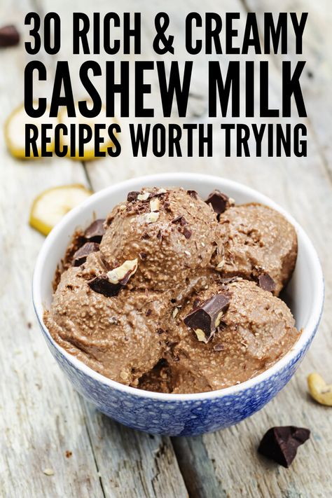 Cashew Recipes Desserts, Healthy Dairy Free Recipes, Cashew Milk Ice Cream, Cashew Milk Recipe, Crunch Protein Bar, Cashew Smoothie, Cashew Ice Cream, Nut Milk Recipe, Homemade Cashew Milk