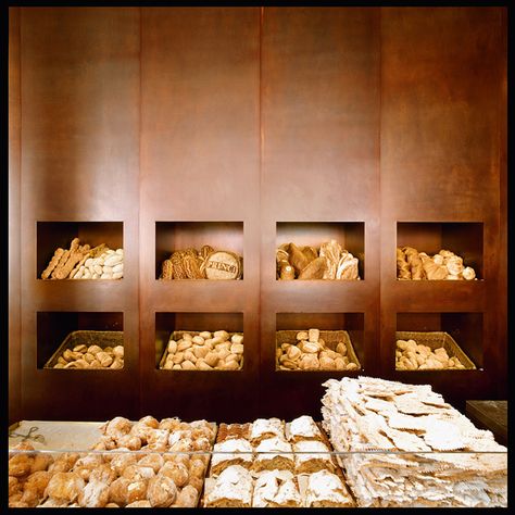 Claudio Silvestrin, Bakery Shop Design, Bakery Store, Bakery Interior, Bread Shop, How To Store Bread, Bakery Design, Bakery Shop, Food Display