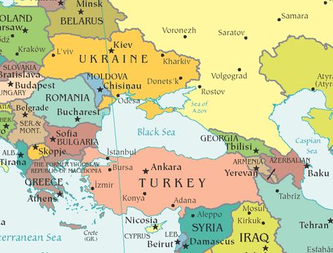 8 Amazing Facts about the Black Sea Central Asia Map, World Map Europe, Sea Map, Republic Of Macedonia, Asia Map, World Geography, Batumi, Africa Map, Europe Map