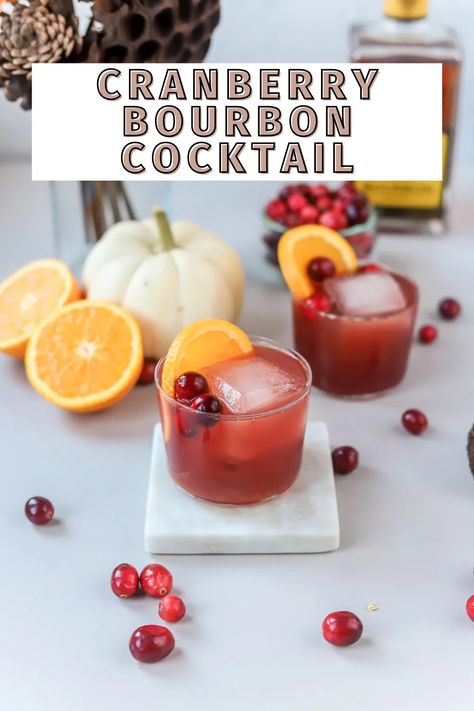 Bourbon Cranberry Cocktail - easy holiday drink! - bits and bites Cranberry Cocktails, Easy Holiday Drinks, Cranberry Cocktail Recipe, Bits And Bites, Bourbon Drink, Pure Cranberry Juice, Holiday Drinks Alcohol, Unsweetened Cranberry Juice, Bourbon Cocktail Recipe