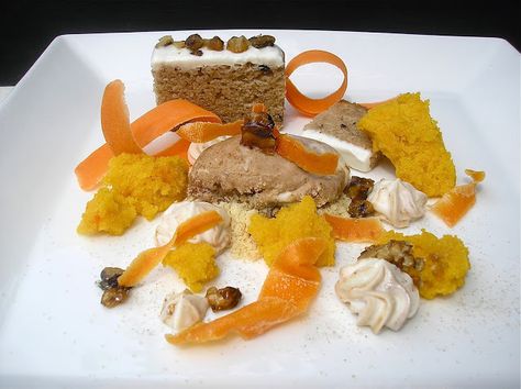 food play: deconstructed ' CARROT CAKE .' Carrot Cake Cream Cheese Frosting, Carrot Cake Cream Cheese, Carrot Ribbons, Cake Cream Cheese Frosting, Food Play, Cake Cream, Carrot Cake Recipe, Cake Images, Cheese Frosting