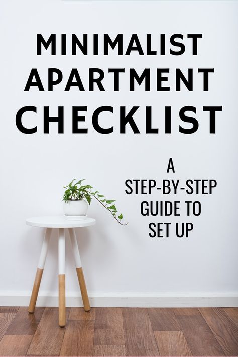 Minimalist Apartment List, Minimalistic Living Room Apartment, Apartment Needs Checklist, Furniture Checklist, New Apartment Checklist, First Home Checklist, Guide Infographic, Minimalist Living Room Apartment, Minimalist Apartment Decor