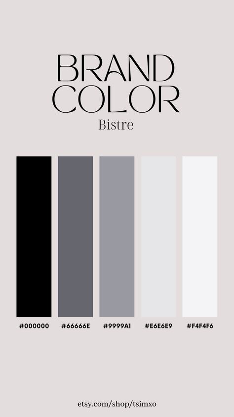 Gray Black And White Color Palette, Black White Grey Branding, Black White Grey Color Scheme, Black Grey White Color Palette, Black And White Colour Scheme, Shades Of Black Color Palette, Brand Book Examples, Black White Color Scheme, Black Colour Scheme