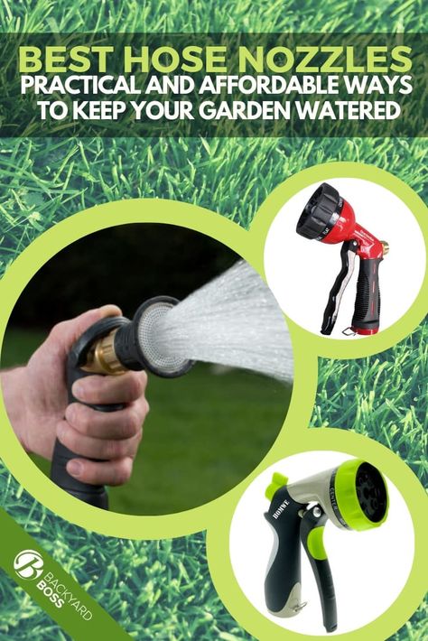 For years, I used a sprinkler to water my lawn and garden, not thinking anything about another way to take care of my greenery. Then, I started researching ways to water and discovered the benefits of using a hose nozzle. Take a look at a comparison of the use of sprinklers versus hose nozzles, with a review of the best nozzle. #hosenozzles #nozzles #hosenozzlereviews Backyard Boss, Line Ideas, Gardening Equipment, Gardening Gear, Water Sprinkler, Hose Nozzle, Best Water, Good Products, Water Hose