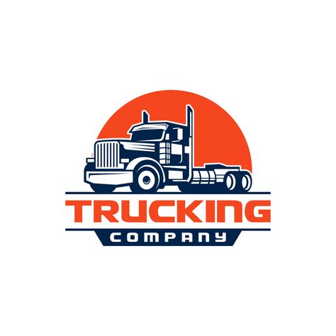 Construction Logo Design Graphics, Truck Company Logo, Trucking Company Logo, Truck Logo Design, Vintage Badge Logo, Trucking Logo, Badge Logo Design, Round Logo Design, Logistics Logo