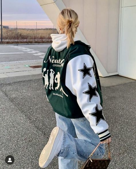 Jacket Outfit, Baseball, Green, Instagram