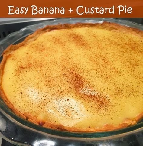 Banana Custard Pie, Banana Custard Recipe, Custard Pie Recipe Easy, Banana Pie Recipe, Custard Recipe Easy, Banana Custard, Puff Pastry Tarts, Custard Pies, Home Baking Business