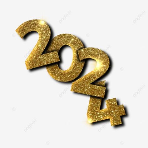 Happy New Year 2024 Clipart, Happy New Year 2024 Images Png, Happy New Year 2024 Png, 2024 Clipart, 2024 Text, New Years Png, Happy 2024, 2024 Gold, Bolo Naruto