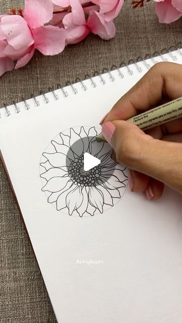 How To Draw Sunflower Petals, How To Draw Sunflowers Step By Step Easy, Drawing A Sunflower, Draw A Flower Step By Step, Easy Sunflower Drawing Simple, How To Draw A Sunflower Step By Step, Painting Sunflowers Easy Step By Step, Flower Drawing Sunflower, Easy Flower Drawings Step By Step