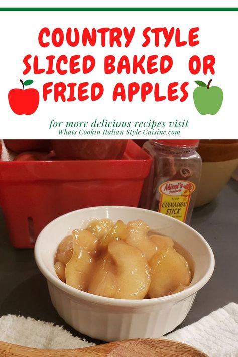 Country Style Sliced Baked or Fried Apples Italian American Food, Apples And Cinnamon, Country Fried, Apple Recipe, Breakfast Restaurants, Fried Apples, Cooked Apples, Baked Apples, Best Dessert Recipes