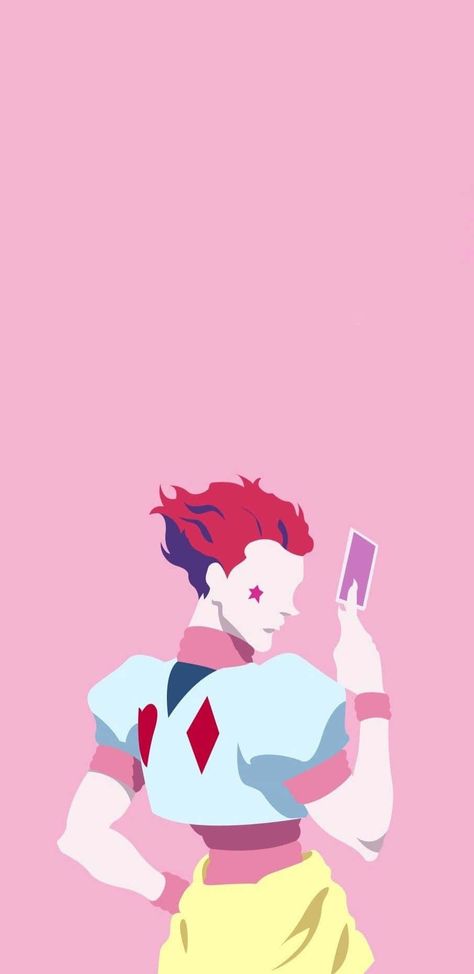 Hisoka Iphone Wallpaper, Pink Hxh Wallpaper, Hunter X Hunter Wallpapers Hisoka, Hisoka Wallpapers Iphone, Hxh Painting, Hisoka Wallpapers Aesthetic, Hunter X Hunter Minimalist, Hisoka Wallpaper, Hisoka Wallpapers