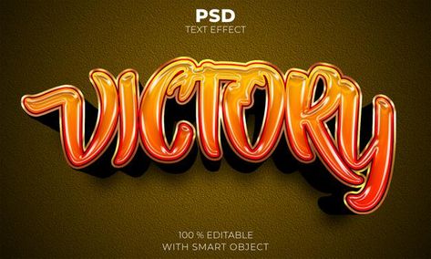 Orange victory 3d editable text effect | Premium Psd #Freepik #psd #background Victory Background, Bedroom Plan, Wall Text, Church Poster Design, Psd Background, Church Graphic Design, Church Poster, 3d Text Effect, 3d Text