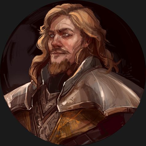 Fantasy Guard Captain, Npc Character Design, Dnd Guard, Guard Captain, Dragon Age Characters, Old Prince, First Words, A Soldier, Portrait Design