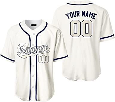 Amazon.com: Custom White Blue Cream Baseball Jersey,Custom Team Name White Jersey, Classic White Baseball Jersey,Summer Sport White Blue Jersey,Funny Baseball Jersey, Sport Lovers Baseball Jersey,JN1049 : Clothing, Shoes & Jewelry Summer Sport, Funny Baseball, Baseball Humor, Baseball Uniforms, Custom Baseball Jersey, Cheap Custom, Team Uniforms, Uniform Design, Team Jersey