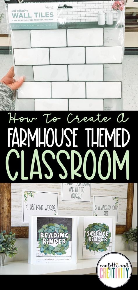 Farmhouse Essentials, Classroom Decor Middle, Classroom Essentials, Farmhouse Classroom, Kindergarten Classroom Decor, School Middle School, Classroom Makeover, Elementary Classroom Decor, Classroom Display