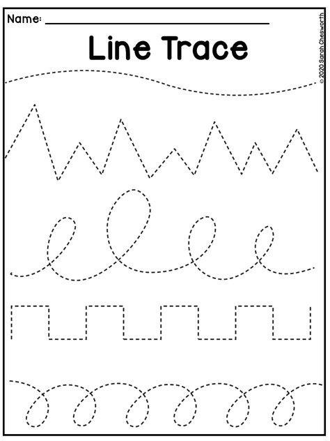 Free printable line tracing worksheet for preschoolers. This worksheet will help little ones get ready for writing! Preschool Traceable Worksheets, Educational Activities For Preschoolers Free Printables, Learning To Write Preschool, Writing Practice For Preschoolers, Writting Idea For Preschool, Preschool Art Worksheets, Learning The Alphabet Preschool, Preschool Literacy Worksheets, Pre K Writing Worksheets