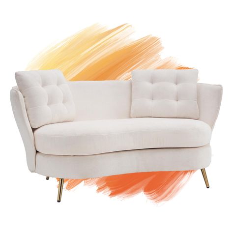 PRICES MAY VARY. 7 COLORS: Express your unique style and enhance your space with our loveseat. From rich jewel tones to subtle neutrals, black, grey, orange, yellow, white, pink, find the perfect shade to complement your decor. Create a personalized and vibrant atmosphere that truly reflects your taste. UNIQUE DESIGN: The accent loveseat is upholstered in velvet and has a modern design with a luxurious, high-level design feel that gives a genuinely contemporary appearance. An emphasis on comfort Couches For Small Spaces, Reading Corners, Upholstered Couch, Velvet Cloth, Velvet Loveseat, Couch And Loveseat, Armless Sofa, Brown Sofa, Small Sofa