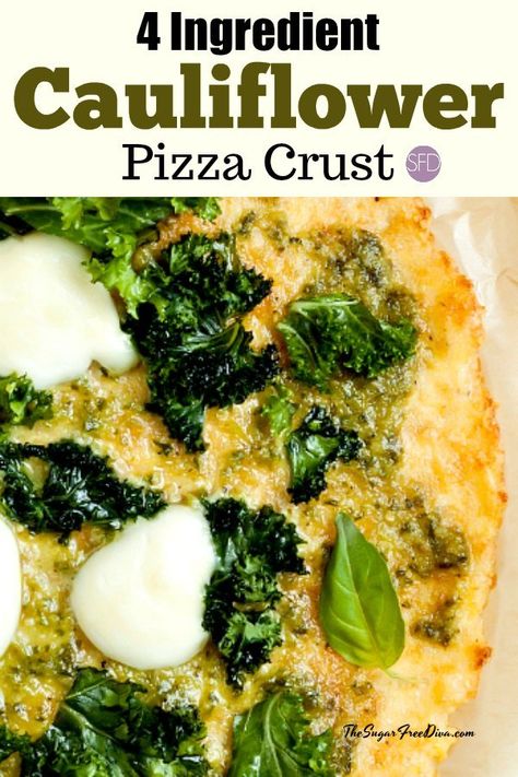 4 Ingredient Cauliflower Pizza Crust #glutenfree #vegetarian #pizza #easy #crust #recipe Thm Pizza, Keto Crust, August Recipes, Pizza Calzones, Pizza Easy, Mediterranean Life, Cauliflower Pizza Crust Recipe, Pizza Calzone, Dinner Recipes Healthy Low Carb