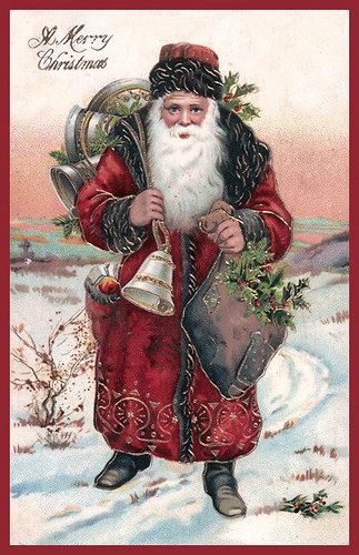 1911 red Santa | Flickr - Photo Sharing! Images Noêl Vintages, Santa Paintings, Victorian Santa, Santa Art, Christmas Ephemera, Santa Pictures, Vintage Christmas Images, Vintage Santa Claus, Old Christmas