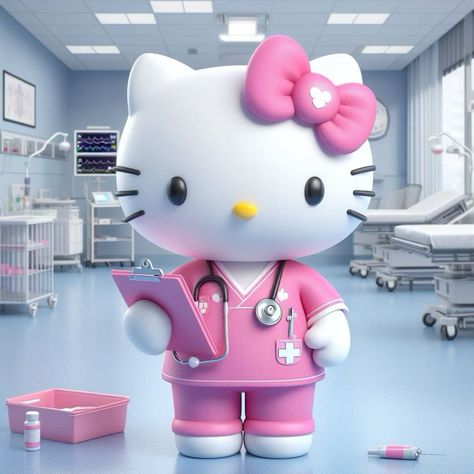 Hello Kitty Nurse, Nurse Barbie, St Patricks Day Pictures, Images Hello Kitty, Nurse Aesthetic, Jelly Wallpaper, Hello Kitty Rooms, Screen Art, Melody Hello Kitty