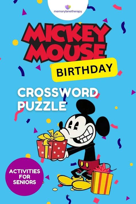 Join the magical crossword adventure with Mickey Mouse! 🐭✨ Challenge your mind and have fun with our FREE Mickey Mouse Crossword designed for seniors. Perfect for Disney fans young at heart. Download now and bring a touch of enchantment to your day Fall Mickey Mouse, Fun Activities For Seniors, Activities For Seniors, Senior Activities, Australia Day, Mickey Mouse Birthday, Free Activities, Young At Heart, Social Events