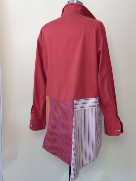 Gayle Ortiz: Men's Shirts-New Life Alter Clothing, Repurposed Shirts, Upcycling Shirts, Recycled Outfit, Indie Patterns, Easy Tunic, Reuse Clothes, Recycled Outfits, Alisa Burke