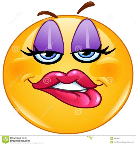 Illustration about Female emoticon biting her lip. Illustration of emotion, design, gesture - 66879841 Lipstick Emoji, Emoji Svg, Free Emoji, Images Emoji, Blue Emoji, Funny Emoji Faces, Girl Emoji, Funny Emoticons, Smiley Emoji