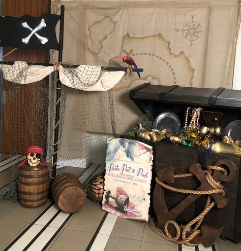 Pirate Photo Booth Backdrop, Tavern Party, Pirate Photo Booth, Pirate Christmas, Sara Moulton, Pirate Halloween Party, Pirate Photo, Peter Pan Party, Sports Banquet