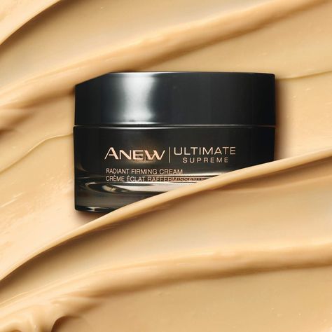 Anew Ultimate Supreme Radiant Firming Cream! A lightweight moisturizer with panthenol, niacinamide, and peptides to help boost hydration, and visibly restore brightness and firm skin contours. Formulated with bakuchiol, an alternative to retinol, to visibly reduce wrinkles and discolorations without irritation. https://www.avon.com/product/anew-ultimate-supreme-radiant-firming-cream-149179?rep=nholguin Fall Skincare, Avon Skin Care, Autumn Skincare, Lightweight Moisturizer, After 4, Firming Cream, Avon Representative, Improve Skin Texture, Anti Aging Cream