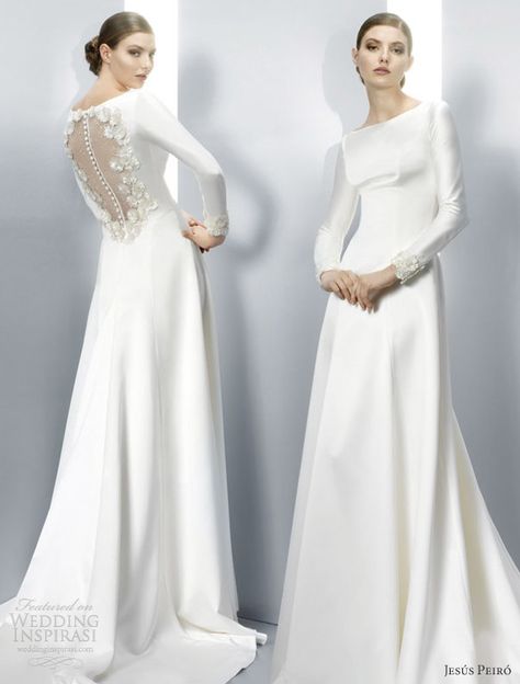 jesus peiro 2013 long sleeve gown twilight wedding dress illusion back -- Jesús Peiró Wedding Dresses 2013 | Wedding Inspirasi #wedding #weddings #bridal #weddingdress #weddingdresses #bride #fashion  ~ Twilight Wedding Dresses, Twilight Style, Bateau Wedding Dress, Wedding Dress Illusion Back, Bella Wedding Dress, Twilight Wedding, Wedding Dress 2013, 2013 Wedding, Jesus Peiro