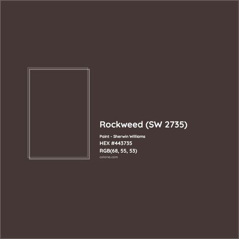 Sherwin Williams Rockweed (SW 2735) Paint color codes, similar paints and colors Rockweed Sherwin Williams, Analogous Color Scheme, Paint Color Codes, Rgb Color Codes, Darkest Black Color, Choosing Paint Colours, Rgb Color Wheel, Monochromatic Color Palette, Choosing Paint