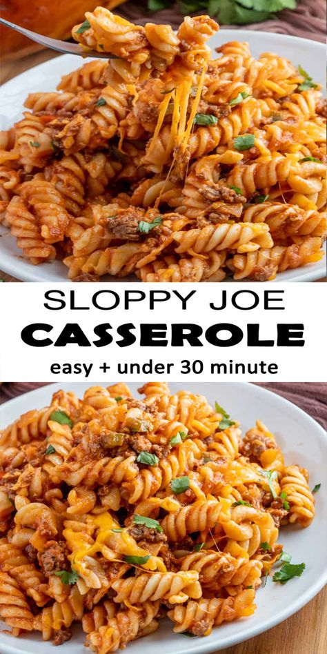 Sloppy Joe Casserole - Countsofthenetherworld.com Slopy Joes, Casserole Dish Recipes, Homemade Sloppy Joe Recipe, Sloppy Joe Casserole, Sloppy Joes Easy, Easy Casserole Dishes, Cheesy Ranch, Ranch Potatoes, Homemade Sloppy Joes