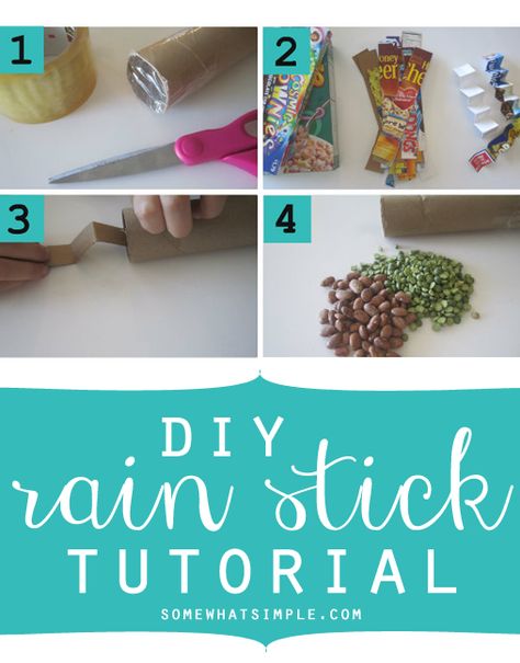 Such a fun kid's activity! How to make a rain stick from SomewhatSimple.com Diy Rain Stick How To Make, How To Make Rain Sticks, Rain Sticks Craft, Rain Sticks Diy, How To Make A Rain Stick, Diy Rain Sticks For Kids, Rain Sticks For Kids, Diy Rain Stick, Diy Paper Art