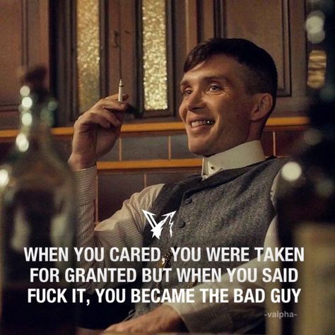 It was never about them. It ain’t easy being the good guy. Playing the bad guy is much easier. #peakyblinder #tommyshelby #peaky #blinder #tommy #shelby #quotes #quotesandsayings #quotestoliveby #valpha Bad Guys Quotes, How To Be Like Thomas Shelby, Thomas Shelby Quotes Truths, Bad Guy Quotes, Tommy Shelby Quotes, Lines From Movies, Bad Men Quotes, Thomas Shelby Quotes, Mob Quotes